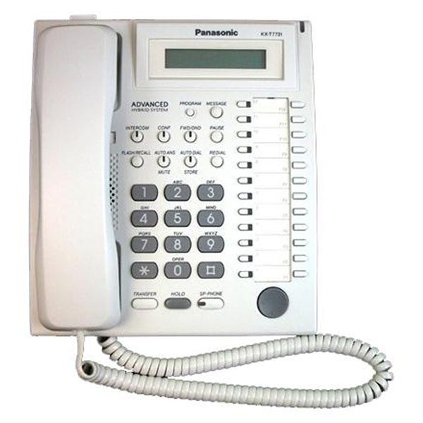 Panasonic KX-T7731 1-Line LCD 24 Button Speakerphone Telephone - White