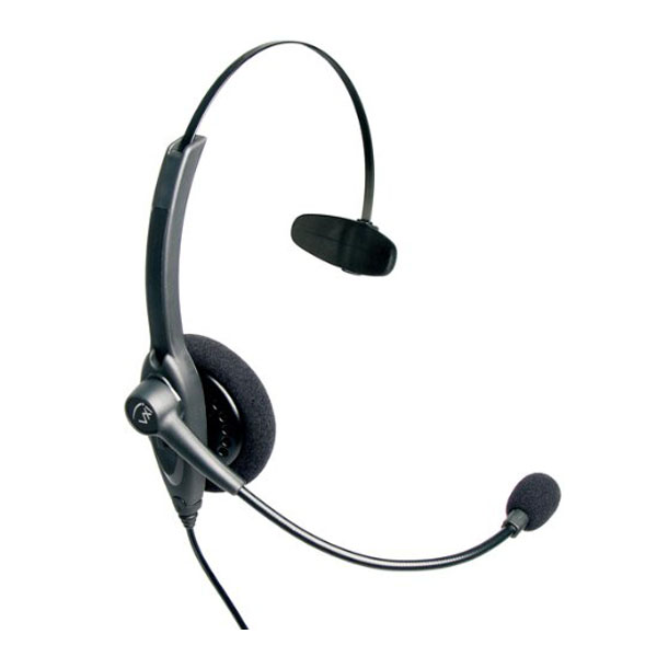VXI Passport 10V Over-the-head Mono Headset with N/C Microphone - Bulk