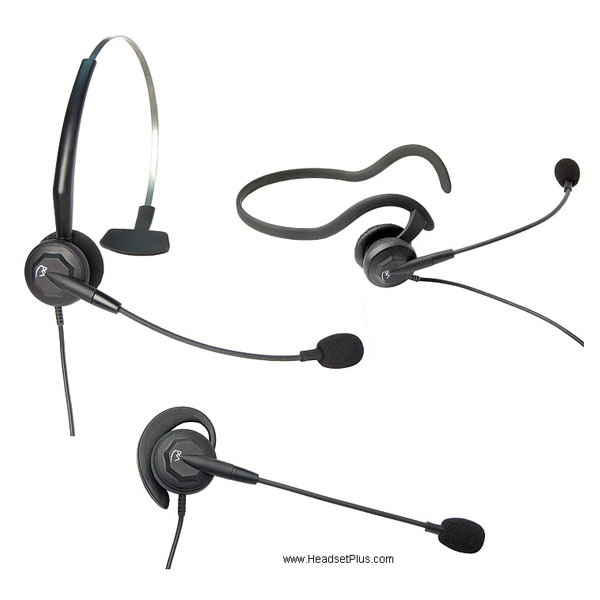 VXi Tria V DC Convertible Mono Headset with DC N/C Microphone & V Style QD