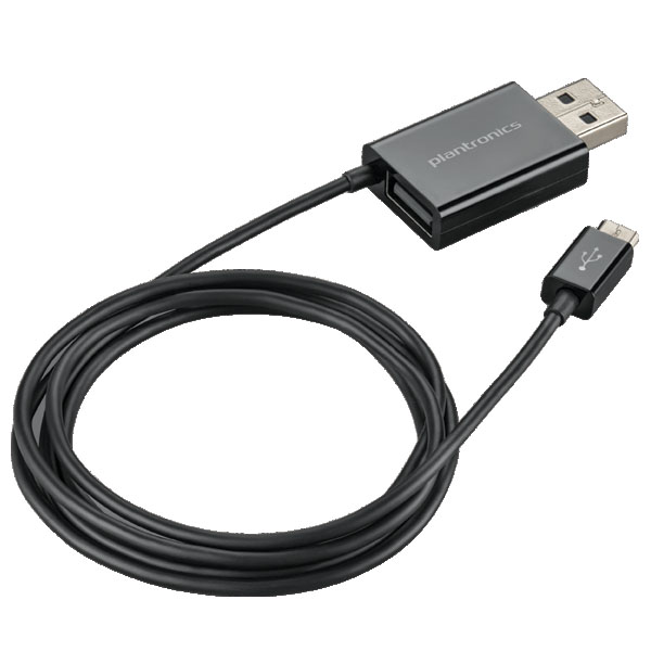 Plantronics Spare Micro USB Cable for Voyager Edge, Black