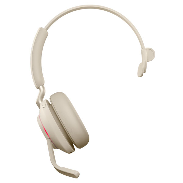 Jabra Evolve2 65 Link 380A MS Mono Bluetooth Wireless Headset - Beige