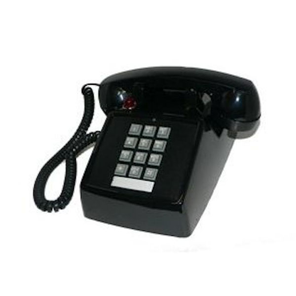 Cortelco Desk Telephone Black with Ringer Light