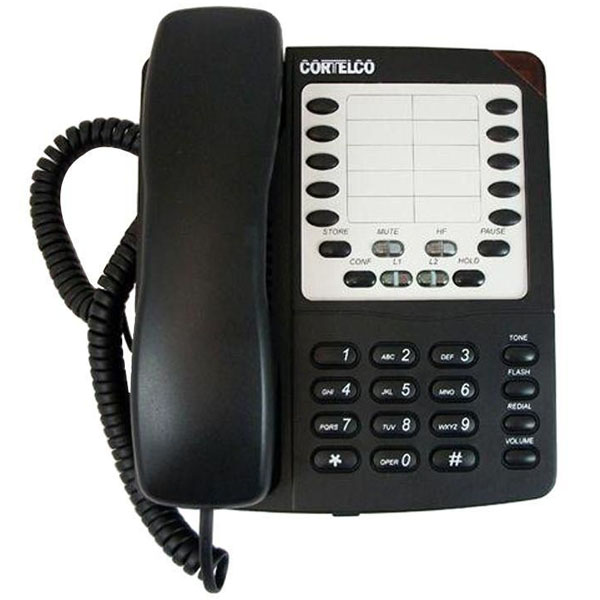 Cortelco Colleague 2-Line Telephone - Black