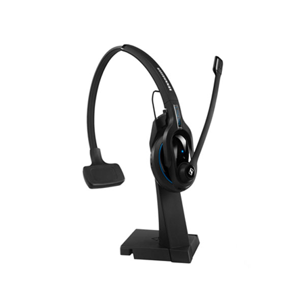 Sennheiser Single-sided bluetooth headset, dongle, charging stand w/ USB cable