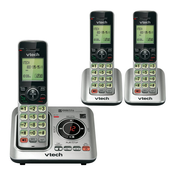 Vtech VT-CS6629-3 DECT 6.0 Expandable Cordless Phones - 3HS