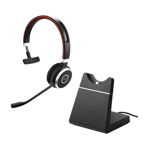 Jabra Evolve 65 Mono USB MS Bluetooth Headset with Charging Stand