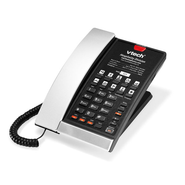Vtech VTH-S2220-L-SB 2 Line Base Dialpad SIP Corded Phone - Silver