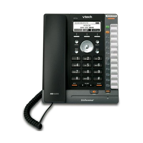 Vtech VT-VSP726 DECT 6.0 Caller ID ErisTerminal SIP Corded Desk Phone