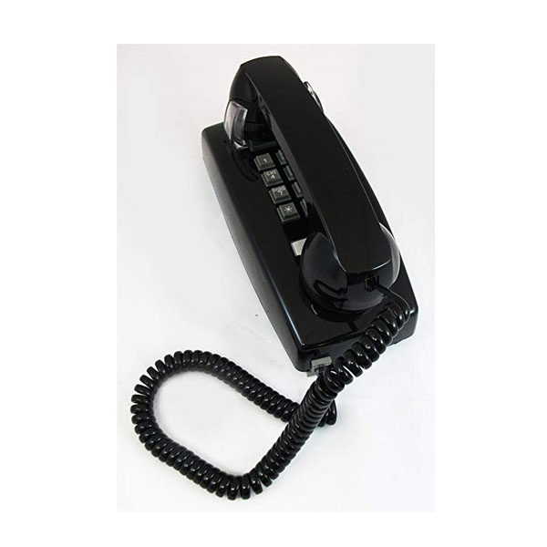 Cortelco Wall Telephone with Volume - Black