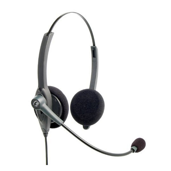 VXI Passport 21P DC Over-the-head Binaural Headset with DC N/C Microphone - Box