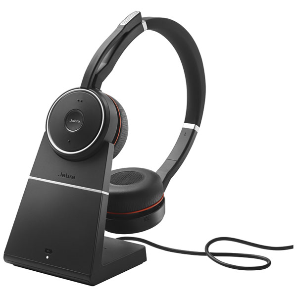 Jabra Evolve 75 Stereo USB MS Bluetooth Headset with Charging Stand