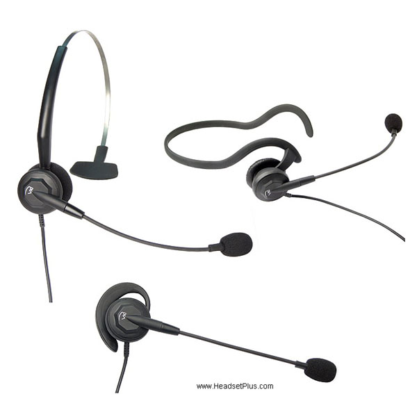 VXi Tria P DC Convertible Mono Headset with DC N/C Microphone & P Style QD