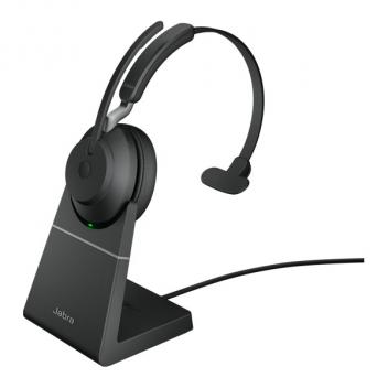 Jabra Evolve2 65 Link 380C MS Mono Black Wireless Headset w/ Stand